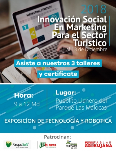 Taller de innovación social en Marketing para el sector turismo se llevará a cabo la próxima semana en el parque las malocas